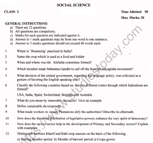 cbse-class-10-social-science-worksheet-set-h